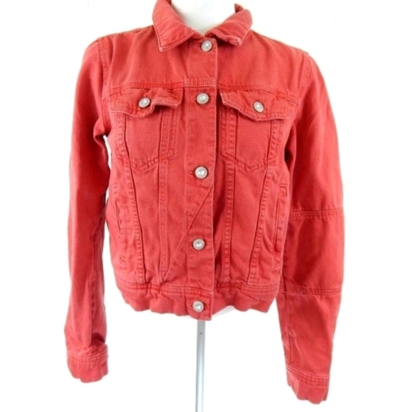 Free People Red Rumors Denim Jacket - Picture 2 of 5